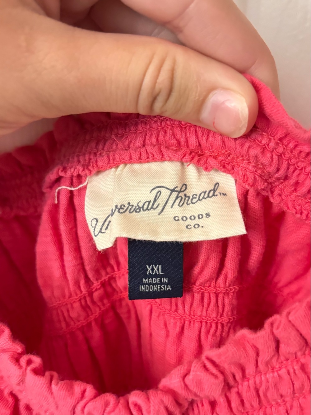 Universal Thread Pink Smocked Ruffle-Hem Tank - Picture 3 of 3